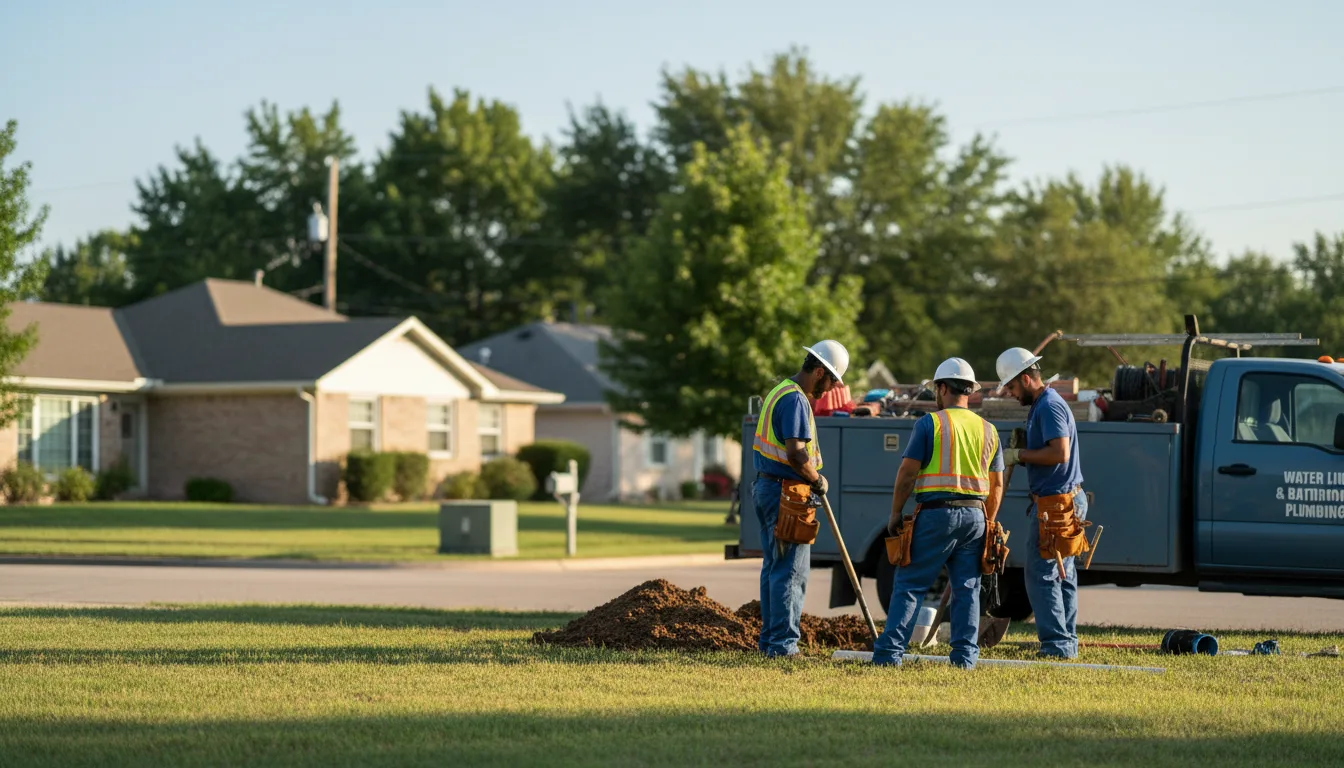 Residential water line and bathroom plumbing service in Glenwood, AL
